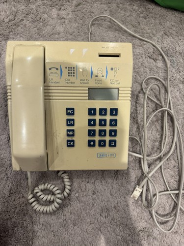 Retro coin operated payphone - coin,